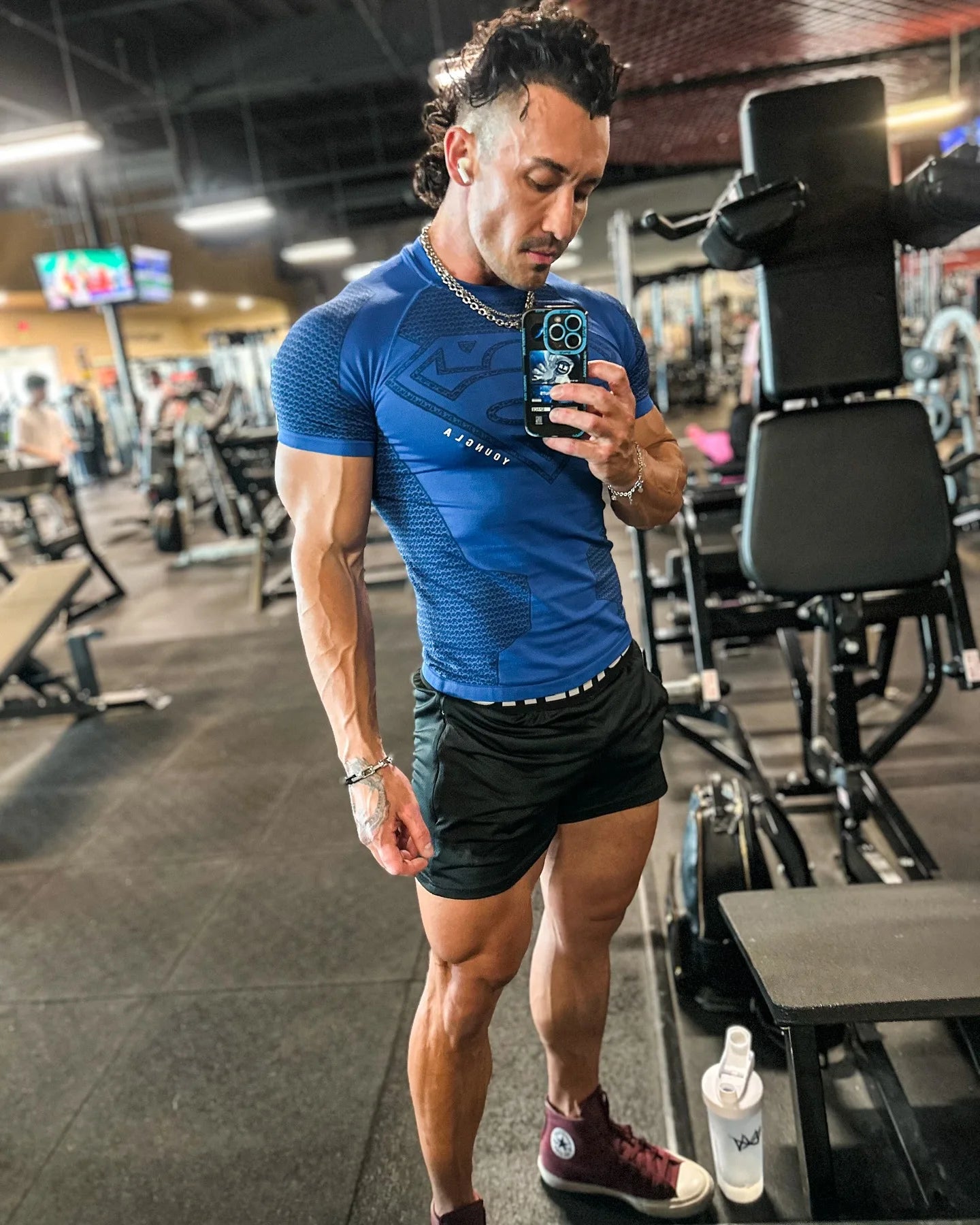 2025 New style Men's High Elastic Quick Dry Sports Shark T-Shirt