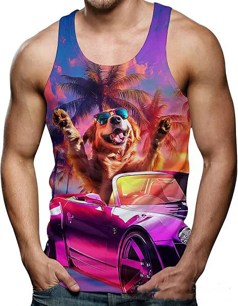 Funny Shark Cat 3D Print Tank