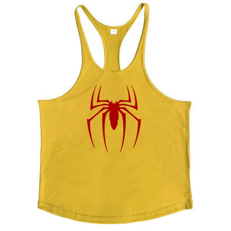 Red Spider Printed Sleeveless Y-back Tank