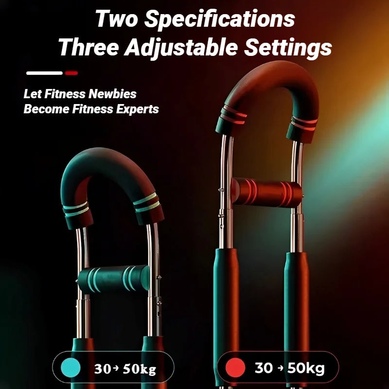 Adjustable U-Shaped Arm Exerciser With Foam Handle Spring Workout Bar Forearm Triceps Chest Expander Portable Fitness Equipment