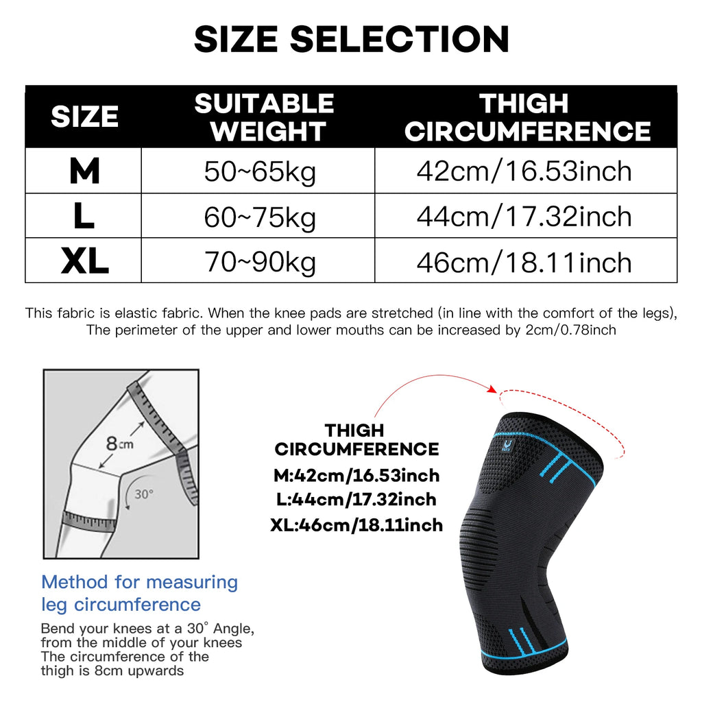 Compression Knee Support Sleeve Elastic Knee Pads