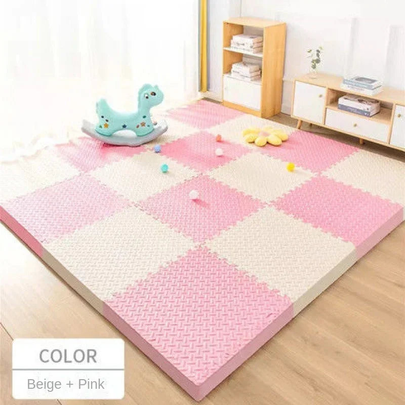 30*30cm Thicken Sports Gym Mat Protection EVA Leaf Grain Floor Mats Yoga Fitness Non-Slip Splicing Rugs Shock Room