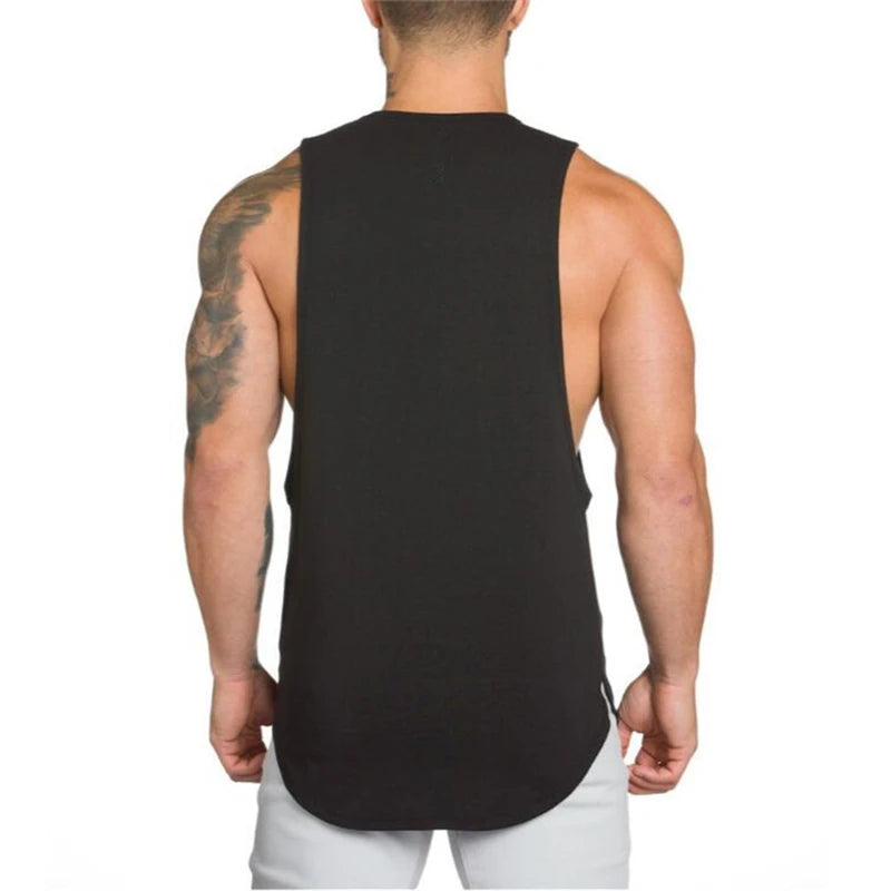 Mens Sports Running Vest Cotton Sleeveless t shirt