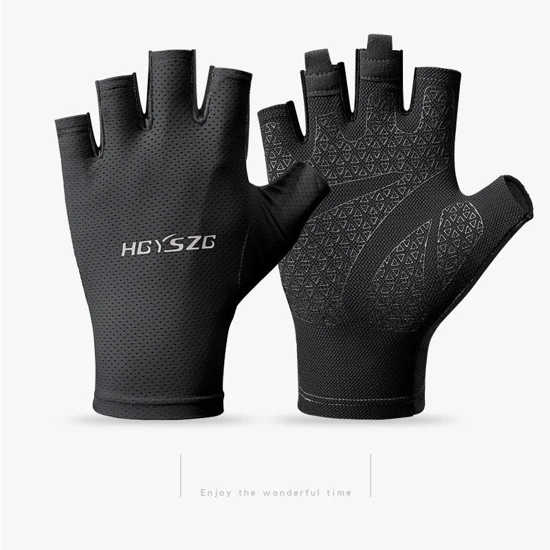 Professional Gym Fitness Breathable Anti-Slip Women Men Half Finger Summer Fishing Cycling Fingerless Gloves Female Bicycle Bike