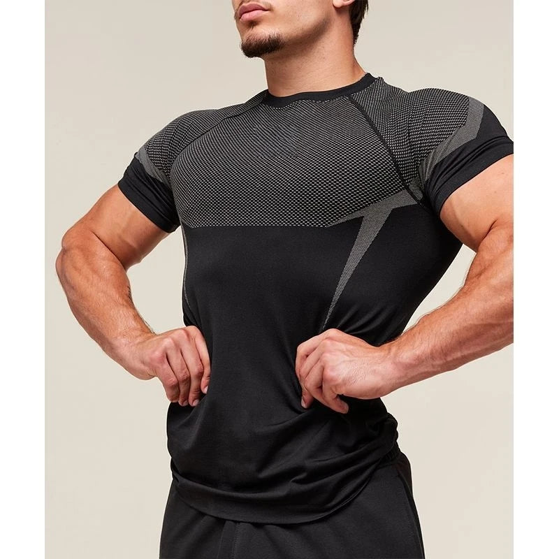 Men's High Elastic Quick Dry Sports Shark T-Shirt