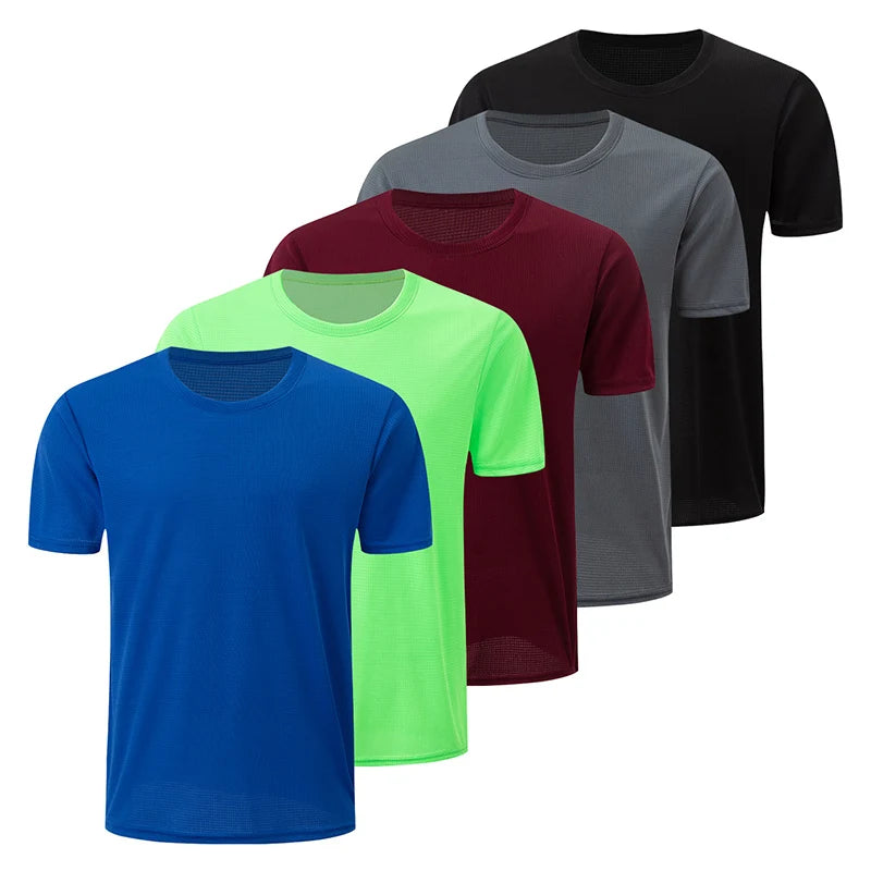 Men's Solid Color Waffle Sports Short Sleeve