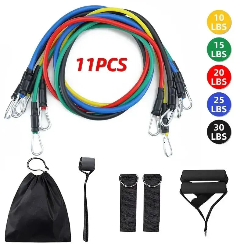 11pcs TPE Resistance Band Set