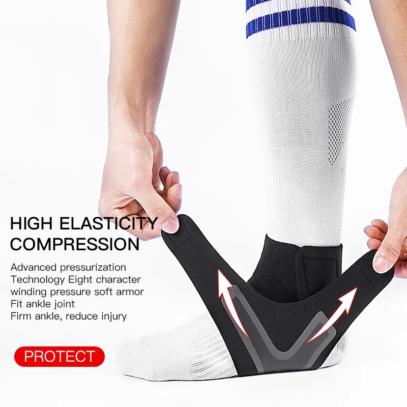 1PC Adjustable Ankle Support Pad Ankle Sleeve Pressure Anti-Spinning Elastic Breathable Support Fitness Sports Safety Prevention
