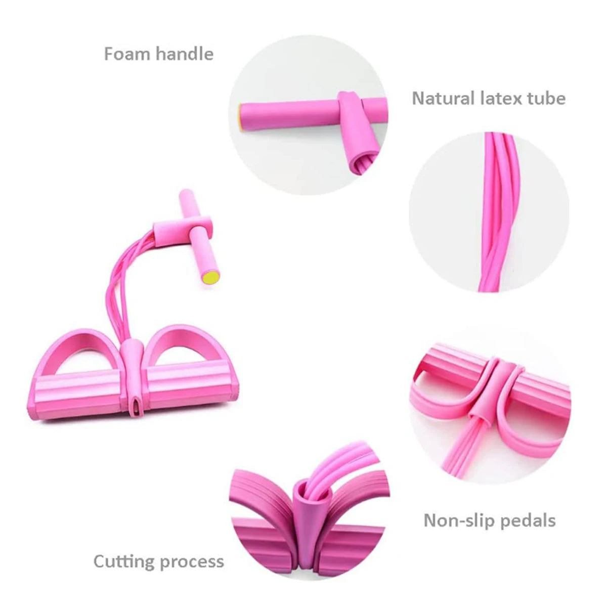 Four-Tube Tensioner Multi-Functional Household Fitness Yoga Abdominal Strengthening Elastic Band Tension Rope Sit-Up Assistive