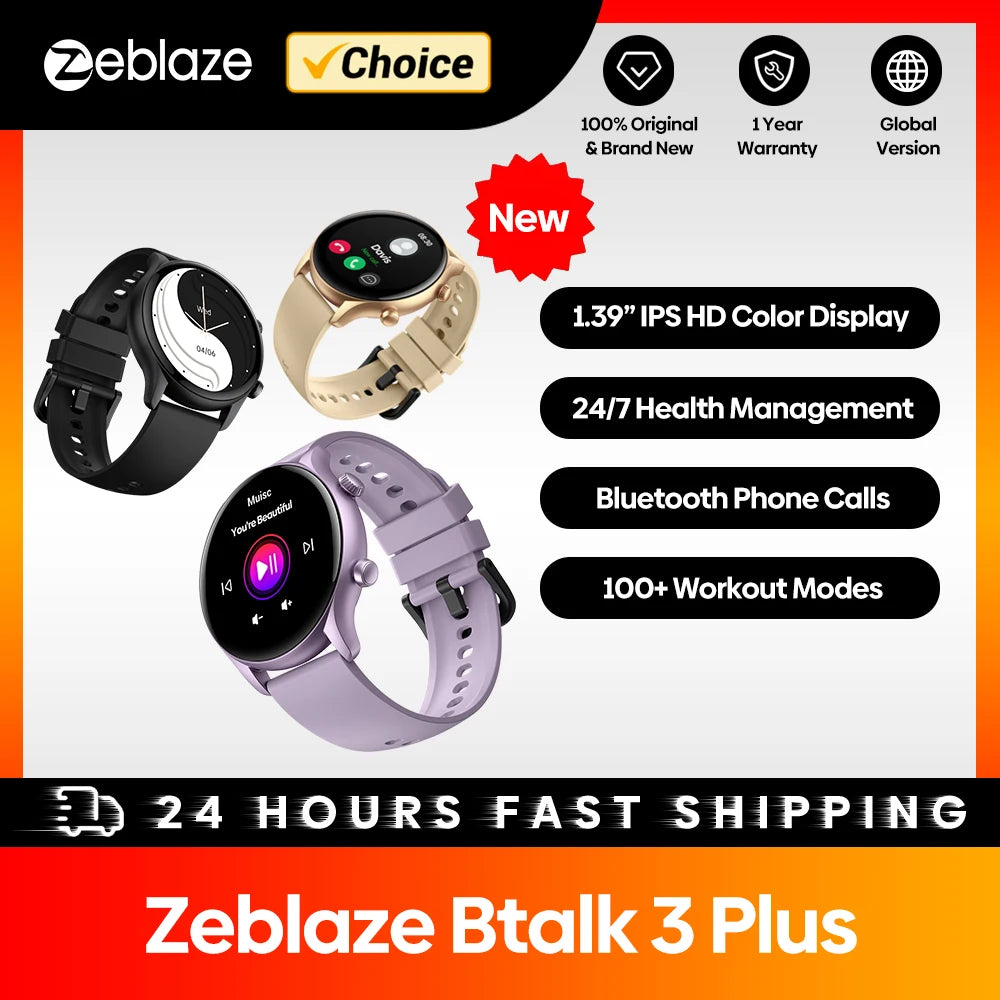 New Zeblaze Btalk 3 Plus Voice Calling Smart Watch