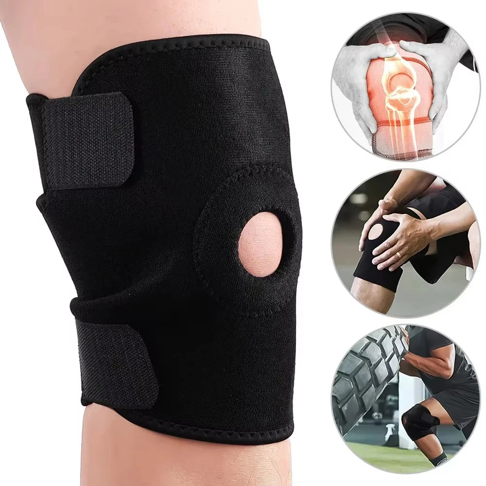 Fitness knee pad, knee cap with adjustable knee support