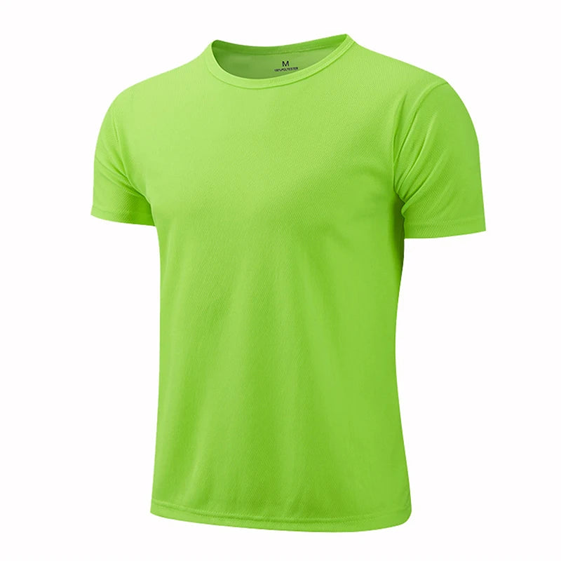 Men's Solid Color Waffle Sports Short Sleeve