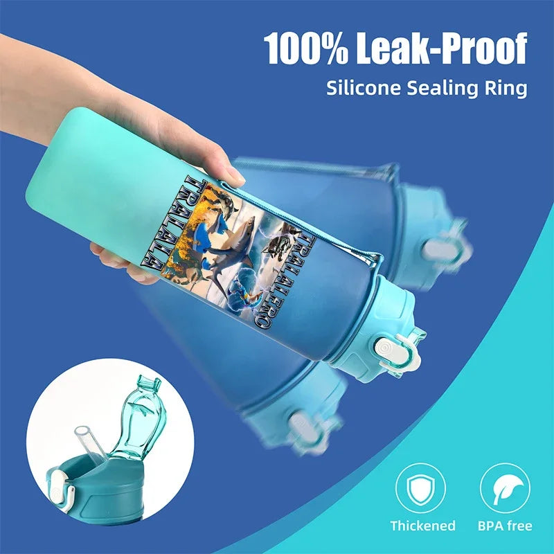 800ML Tralalero Tralala Straw Water Cup