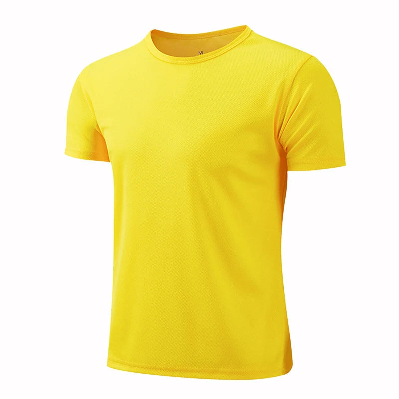 Men's Solid Color Waffle Sports Short Sleeve