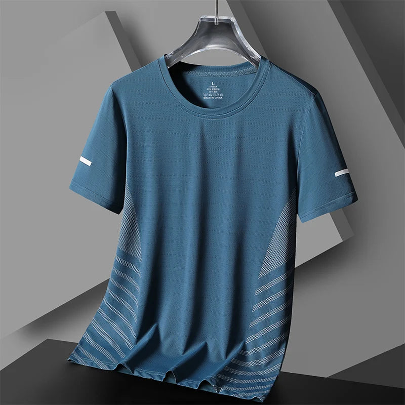 Running T-shirt Men Summer Ice Silk