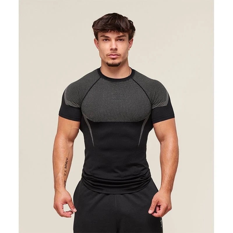 Men's High Elastic Quick Dry Sports Shark T-Shirt