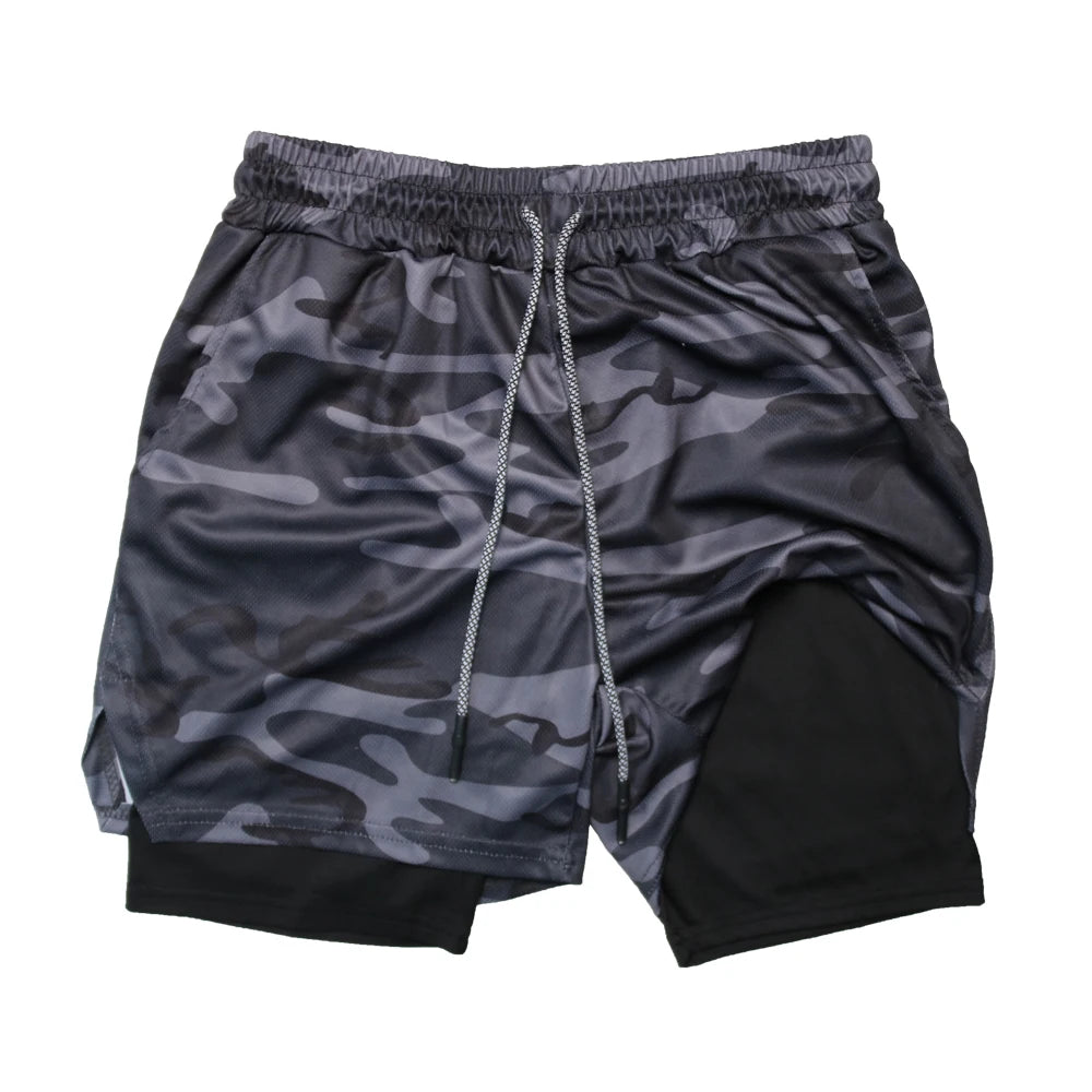Men's Multi Pocket Shorts Fitness Shorts Casual Beach Sports Lined Skinny Shorts Everyday Style Mesh Camouflage Running Shorts