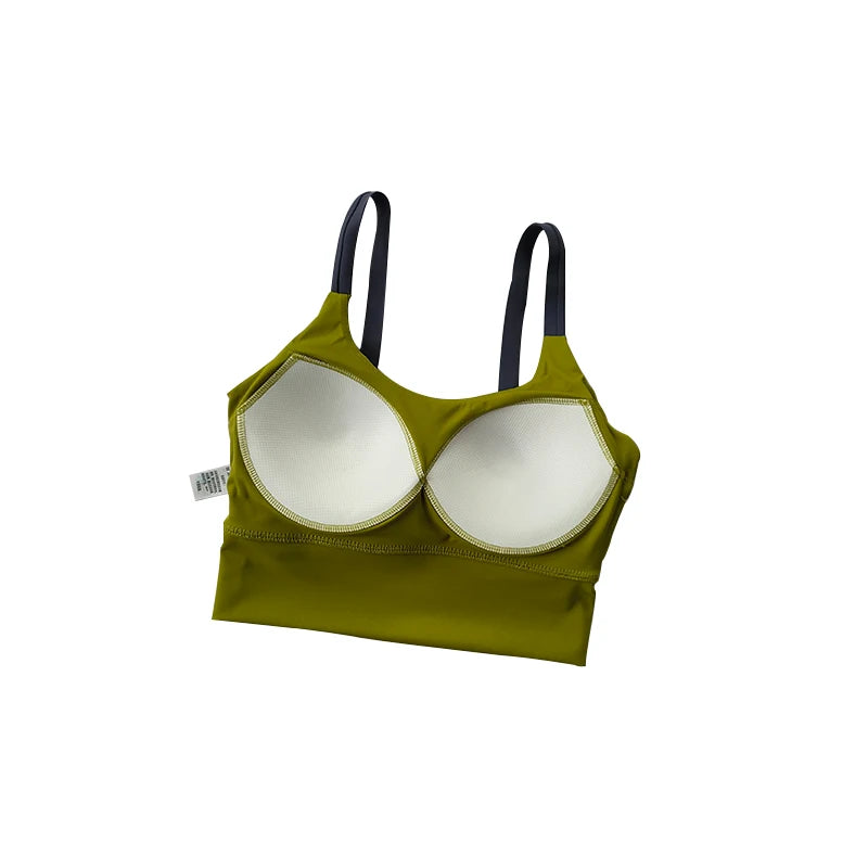 One piece bra, high-strength shockproof running bra, suspenders, backless Fitness Yoga bra