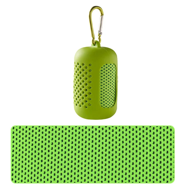 Portable Circular Silicone Wrapped Cooling Towel