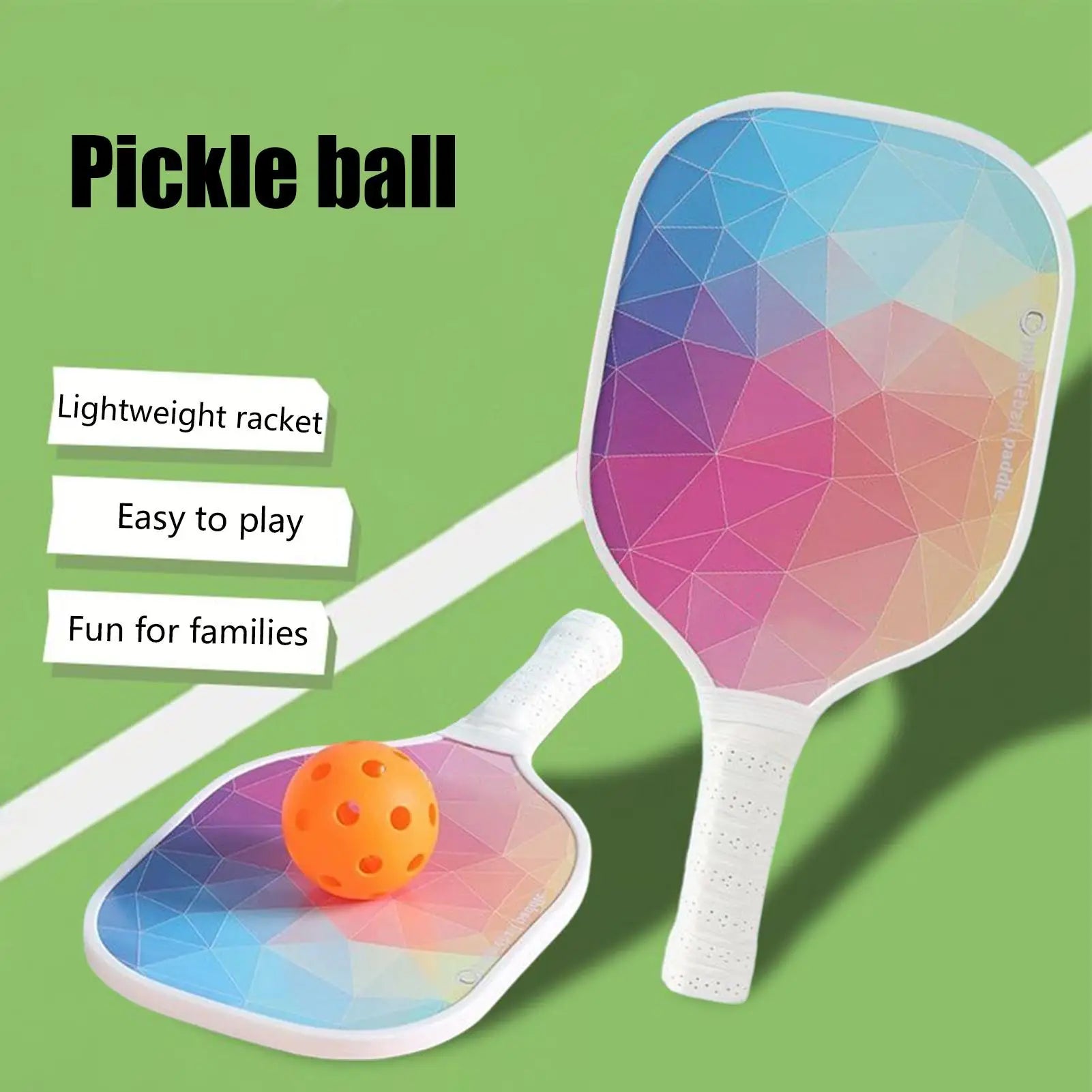 Pickle Ball Paddles For Beginners 2-Piece Outdoor Pickle Ball Rackets With Storage Bag Training Equipment For Gym Court Athletes