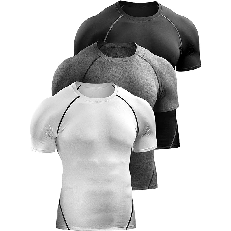 2025 Compression T Shirt Men Summer Workout Shirts