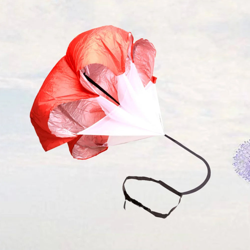 1pcs Resistance Parachute Bright Red Color For Running Training Speed Endurance Strength Building Fitness Equipment Athletic