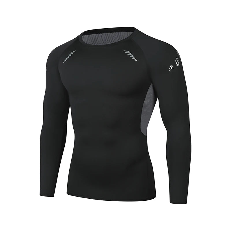Men's T-shirt Men Running Sport T Shirt Men Compression Fitness Tops Tee Quick DryTight Training Gym Sport Running Shirts Jersey