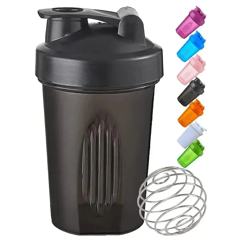 Sports Shaker Bottles Water Cups Whey Protein Powder Mixer Bottle Leak Proof Fitness Gym Shaker Outdoor Portable Drink Cup 400ML
