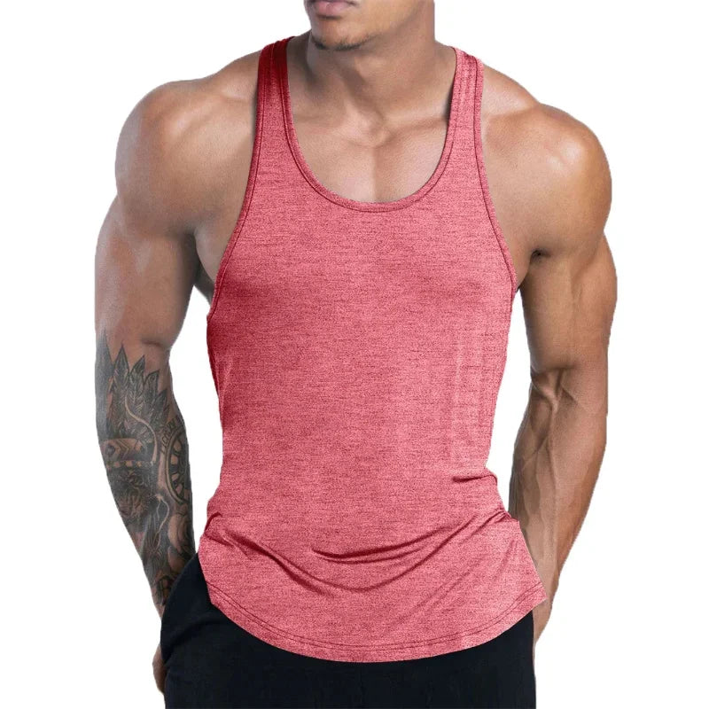 NEW Men's Fitness Tank Top Summer Training Undershirt men Basketball quick-dry Breathable loose Tank Top men casual Sports Vest