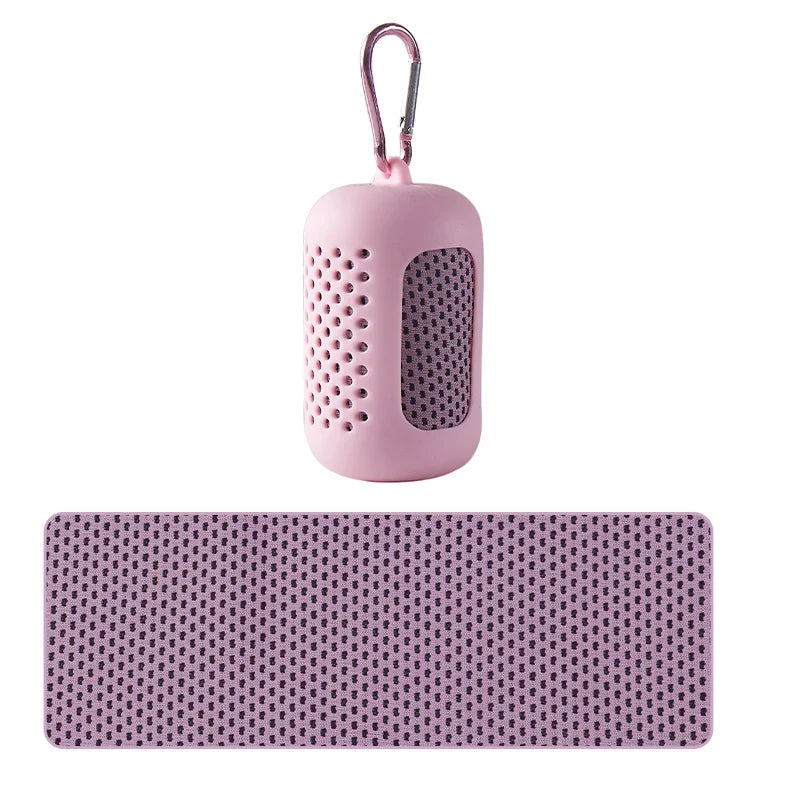 Portable Circular Silicone Wrapped Cooling Towel