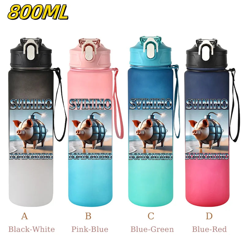 800ML Tralalero Tralala Straw Water Cup