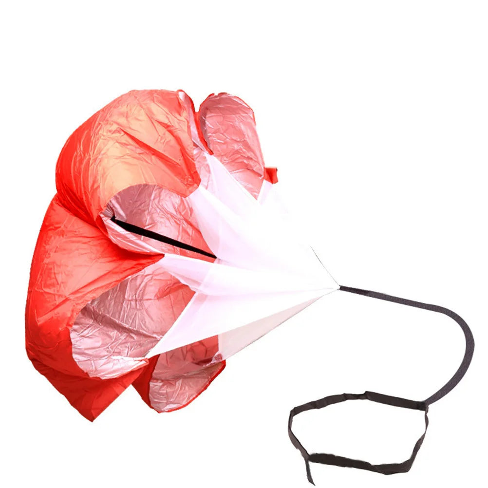 1pcs Resistance Parachute Bright Red Color For Running Training Speed Endurance Strength Building Fitness Equipment Athletic