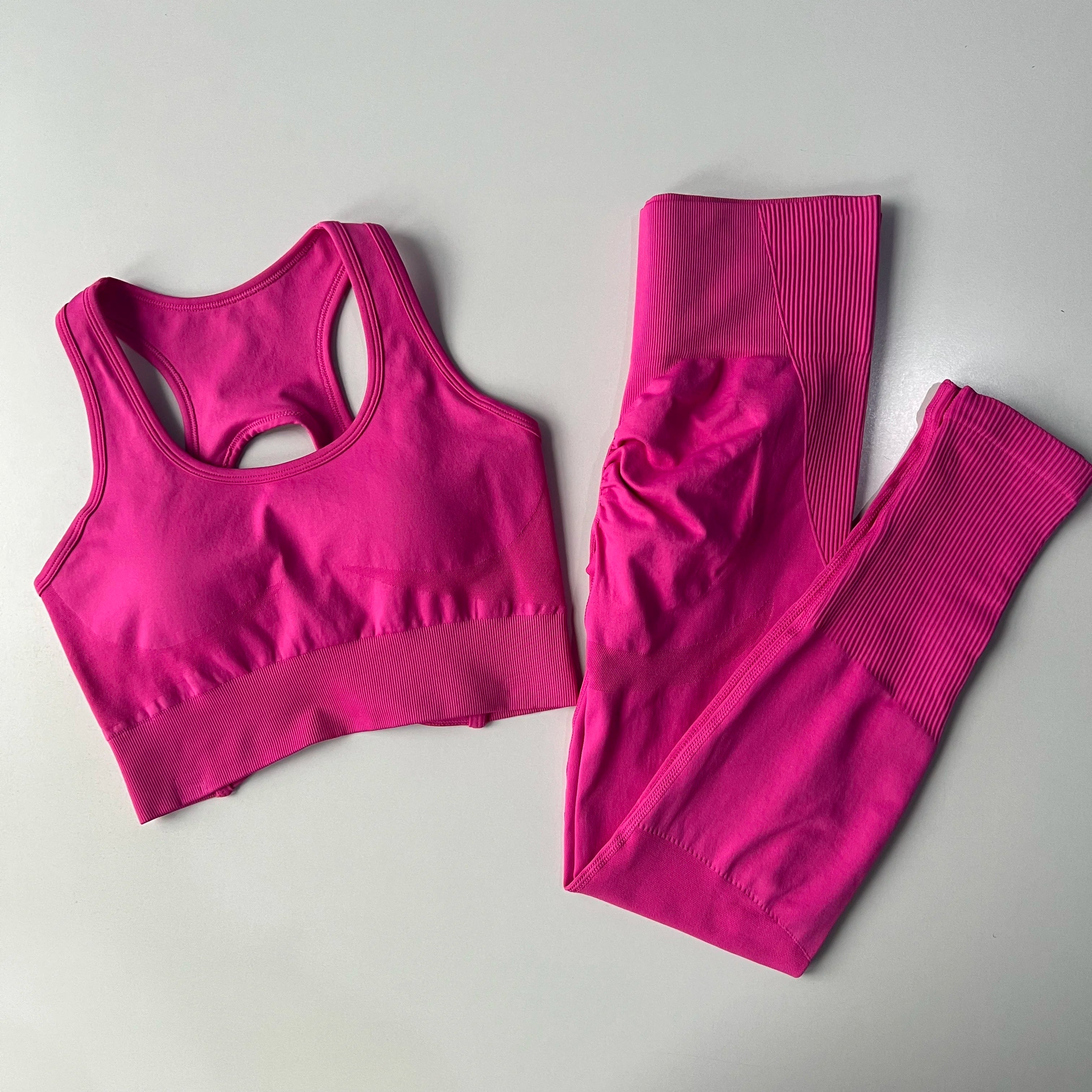 Peach Butt Lift Quick Dry Yoga Suit Set Fitness Pants High Waisted Leggings with Sports Bras Peach Butt Lift Lift Fitness Set