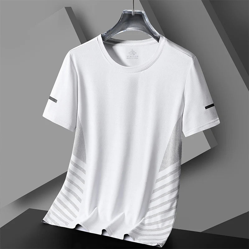 Running T-shirt Men Summer Ice Silk