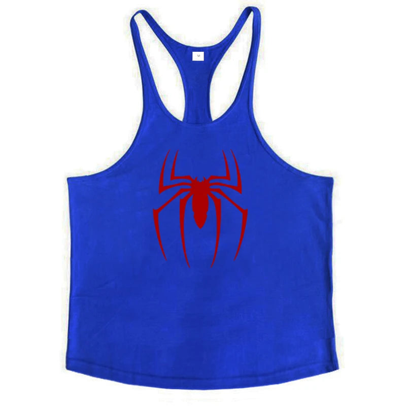 Red Spider Printed Sleeveless Y-back Tank