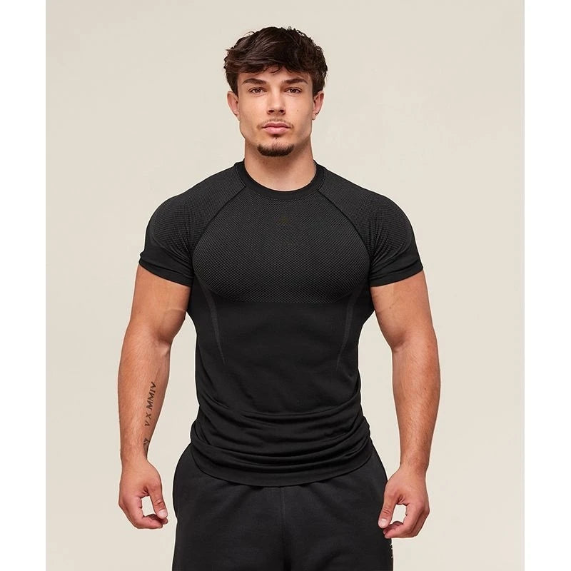 Men's High Elastic Quick Dry Sports Shark T-Shirt
