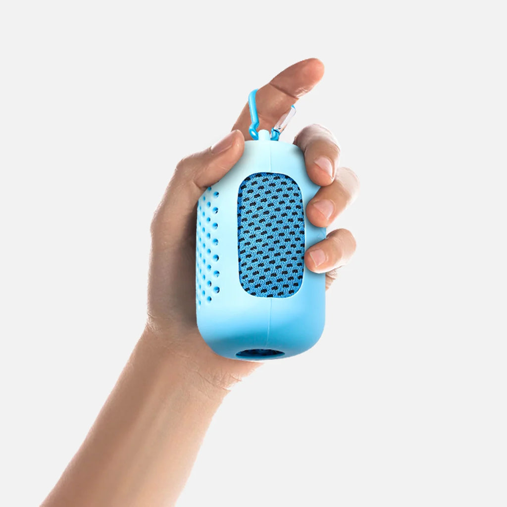 Portable Circular Silicone Wrapped Cooling Towel