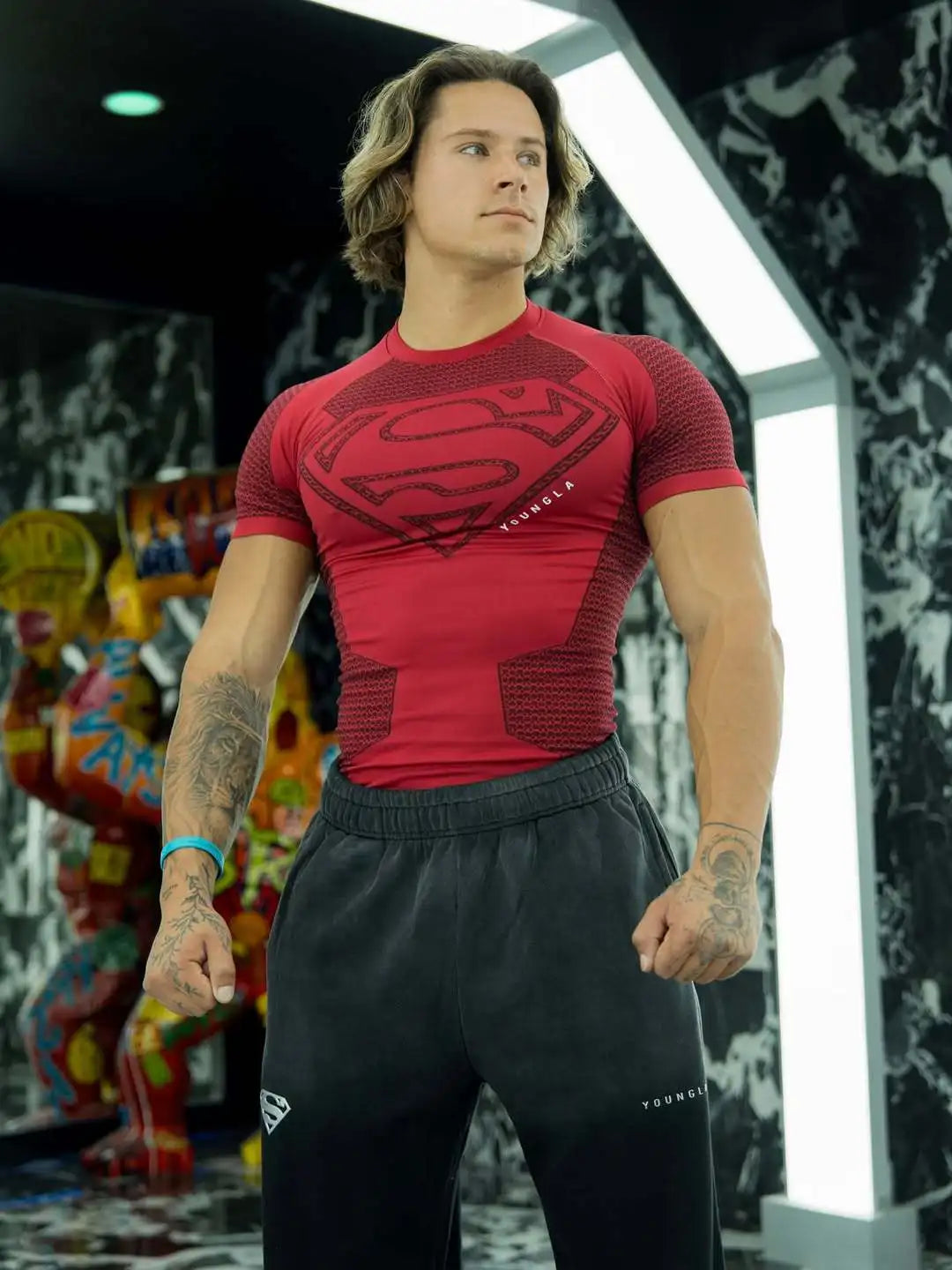 2025 New style Men's High Elastic Quick Dry Sports Shark T-Shirt