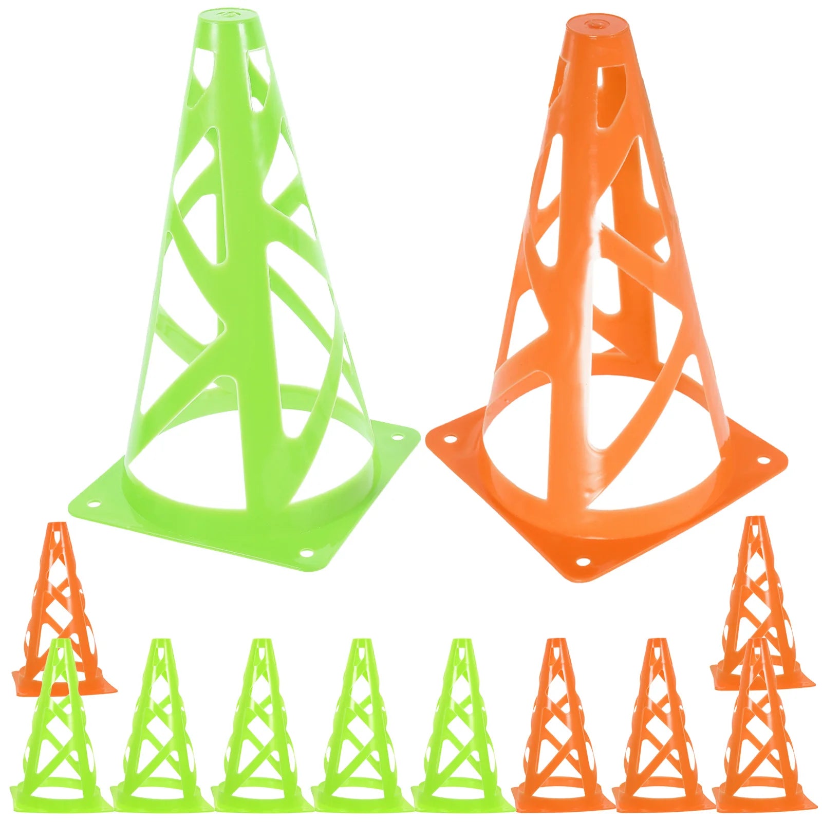 12 Pcs Training Cones Colored for Soccer Plastic Sports Equipment Agility Popularity Athletic