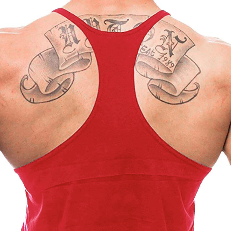 Red Spider Printed Sleeveless Y-back Tank