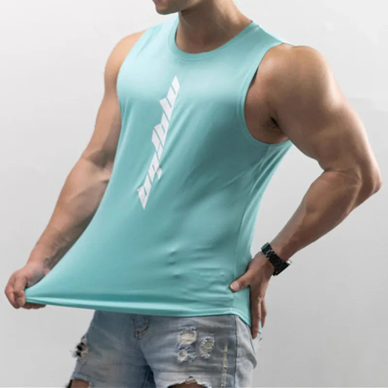 Quick drying sleeveless t-shirt