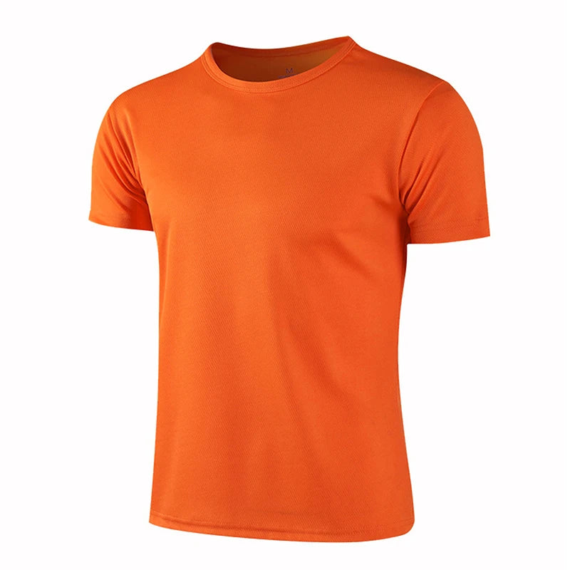 Men's Solid Color Waffle Sports Short Sleeve