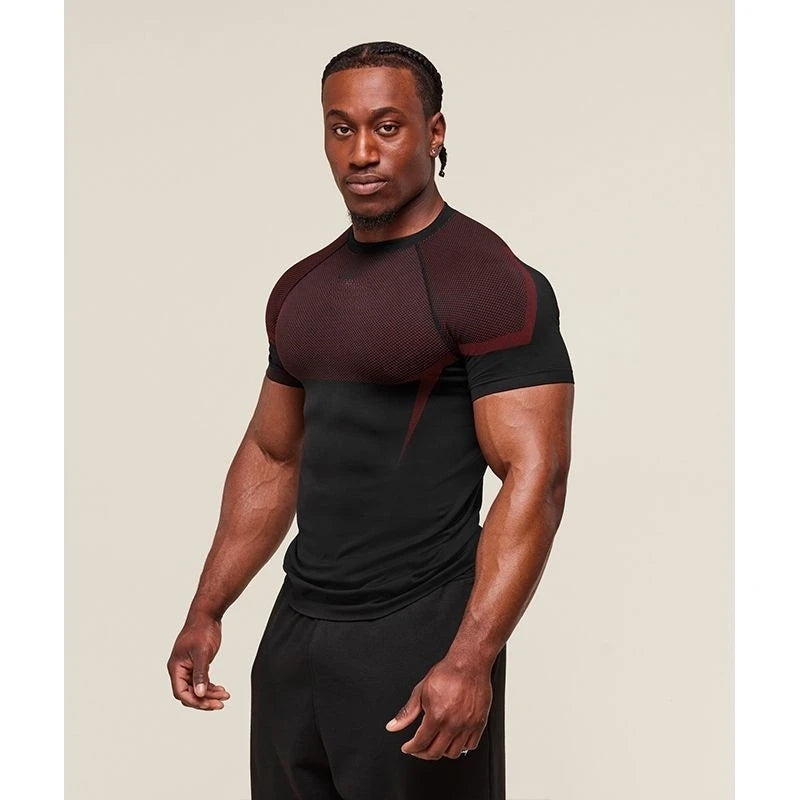 Men's High Elastic Quick Dry Sports Shark T-Shirt