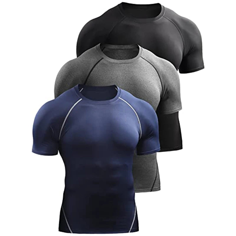 2025 Compression T Shirt Men Summer Workout Shirts