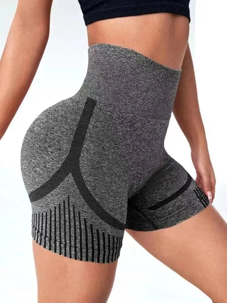 Women Yoga High Waist Workout Shorts