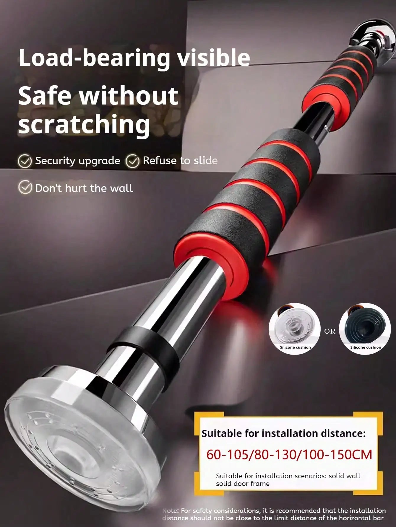 Telescopic Doorway Pull Up Bar Non-Slip Chin-Up Fitness Equipment Adjustable Home Gym Strength Training Heavy Duty For Men Women