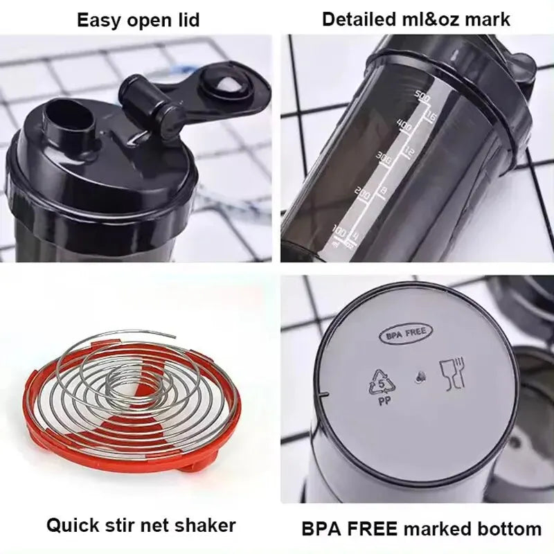 3 Layer Shake Cup Protein Powder Stirring Cup