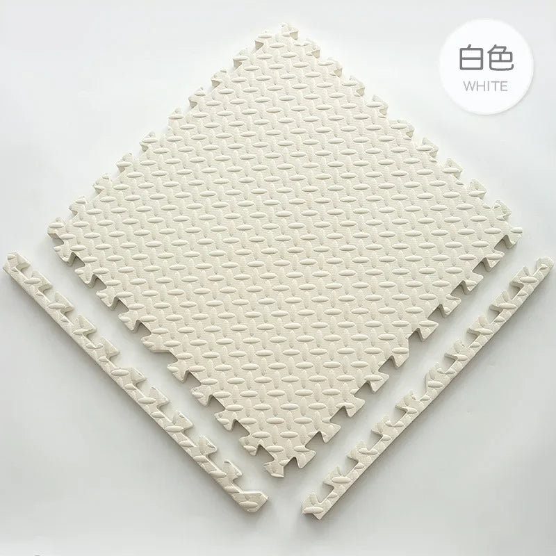 30*30cm Thicken Sports Gym Mat Protection EVA Leaf Grain Floor Mats Yoga Fitness Non-Slip Splicing Rugs Shock Room