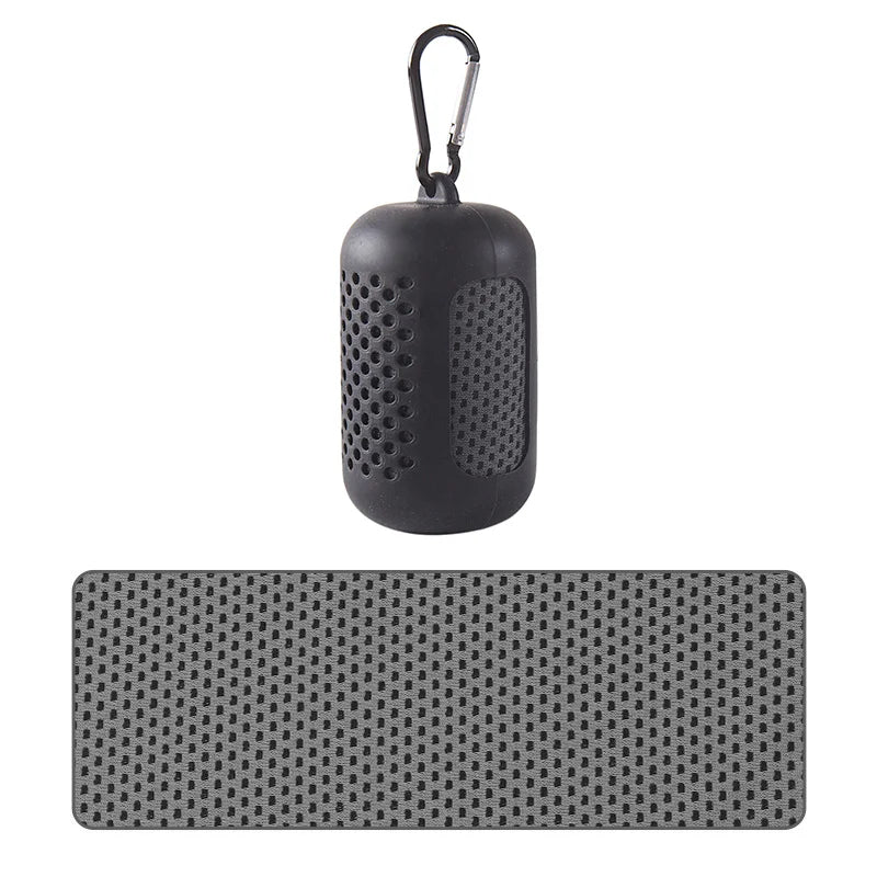 Portable Circular Silicone Wrapped Cooling Towel