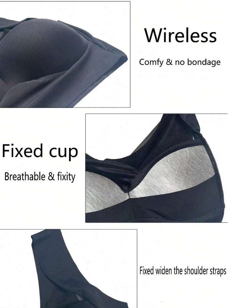 Women's sports underwear Invisible bra seamless breathable comfortable elastic shockproof underwear without steel rings